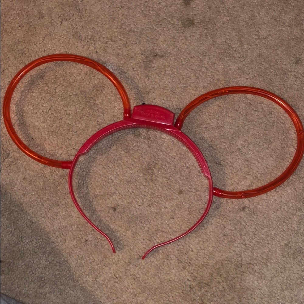 Red Light Up Mickey Mouse Ears